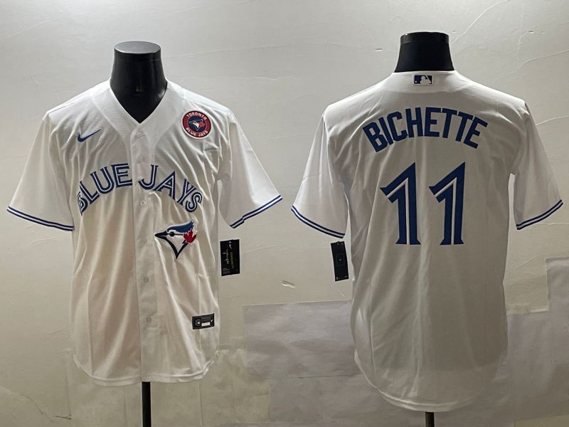 Men Toronto Blue Jays #11 Bichette White Game 2025 Nike MLB Jersey style 3->toronto blue jays->MLB Jersey